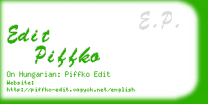 edit piffko business card